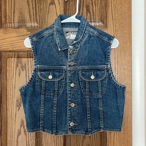 Vintage Breaker Jeans Denim Vest - Picture 1 of 4